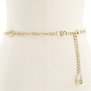 Michael Kors Hamilton Lock Chain Belt - S/M - Gold - NWOT
